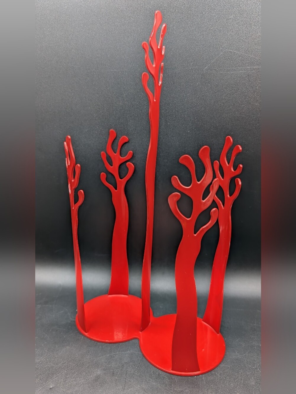 Alessi Mediterraneo Red Paper Cup Holder, Wine Caddy, 2009, Rare